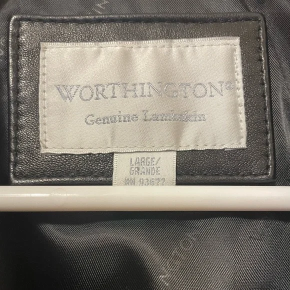 Worthington Black Leather Jacket - Picture 11 of 12